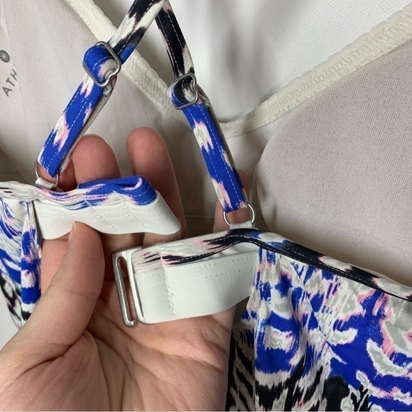 Athleta Swim suit Matching Set Blue Kamala Tankini Top Swim Shorts Size XS - Picture 8 of 16